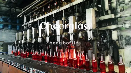 Botella de bebida de color, botellas de cerveza de vidrio con serigrafía